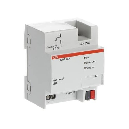 ABA/S 1.2.1 ABB KNX Logik Controller grafischer Editor, LAN, REG 4TE Produktbild