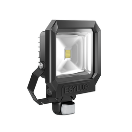 EL10810237 Esylux AFL SUN LED 50W 3K BK LED-Strahler mit Bewegungsmelder schwarz Produktbild front M