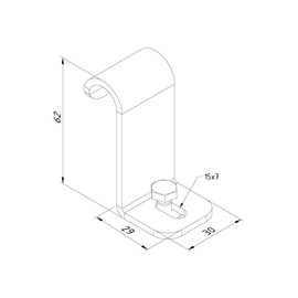 10007 Trayco CL60-BC-PG Befestigungsklammer Produktbild