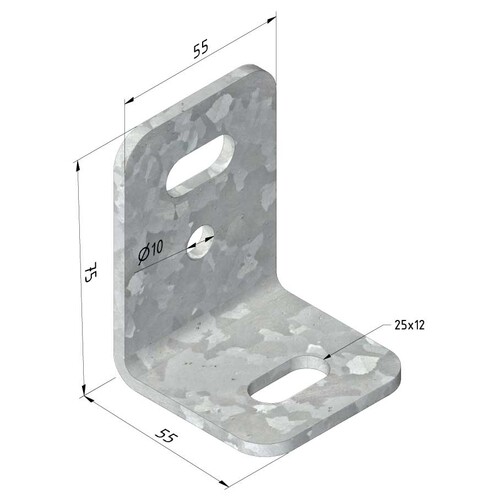 10017 Trayco CL60-FB-DG Abstandsbügel für Kabelleiter (Bodenbefestigung) Produktbild Front View L