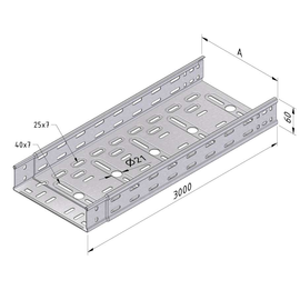 10138 Trayco CTI60-100-10-3PG Kabelrinne klipsbar Schwer 100mm Produktbild