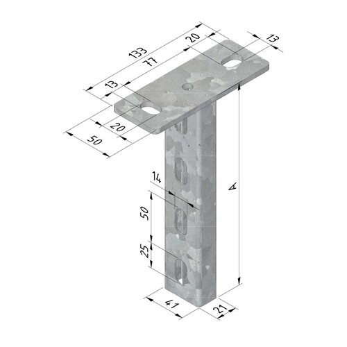 10270 Trayco P21-0600-DG Hängestiel 600mm Produktbild