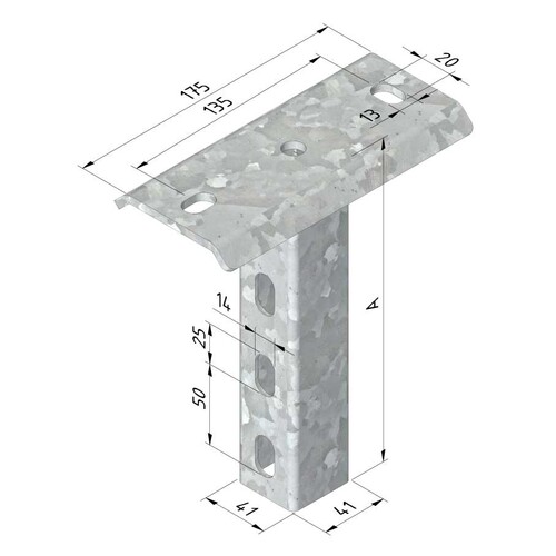 10293 Trayco P41-0600-DG HÃ€ngestiel 600mm Produktbild Front View L