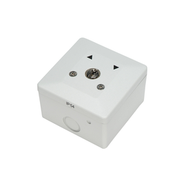 ISAP2R2M Inprojal Schlüsselschalter, Aufputz, 2 seitig, 2 polig, mit Abdecku Produktbild front M