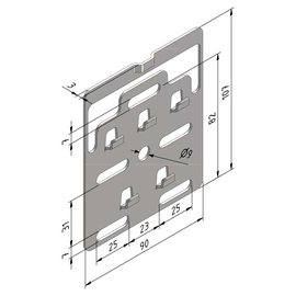 13544 Trayco MTL60 WB SS Wandbügel MTL60 Wall bracket light Produktbild