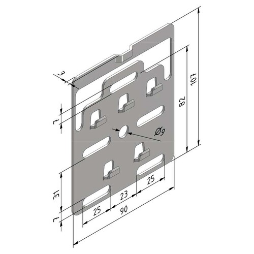 13544 Trayco MTL60 WB SS Wandbügel MTL60 Wall bracket light Produktbild