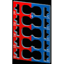 6ES71936CP742AA0 Siemens SIMATIC ET 200SP Farbkennzeichnungsschilder CC74 V Produktbild front M