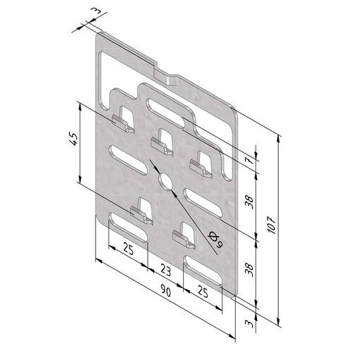 14419 Trayco MTL60-WB-PG Wandbügel Produktbild