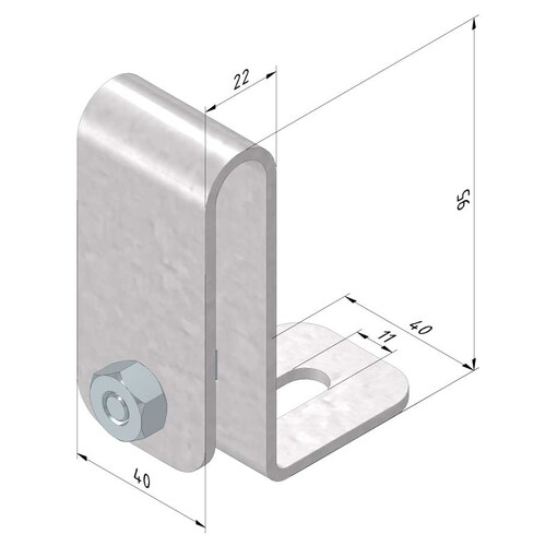 10016 Trayco CL60-DB-PG Abstandsbügel Produktbild Front View L