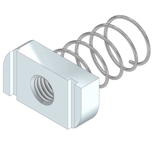 10337 Trayco SLNS41-06-EG Gleitmutter+Feder fÃŒr Tragprofil M6 Produktbild