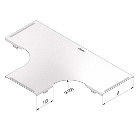 12152 Trayco CT-CT-400-PG Kabelrinne Deckel für T-Stück 400 Produktbild