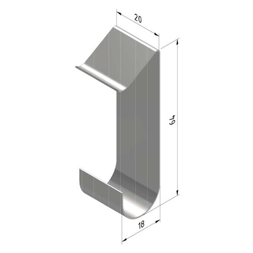 10014 Trayco CL60-CCL-SS Deckelklammer fÃŒr Kabelleiter Produktbild Front View L