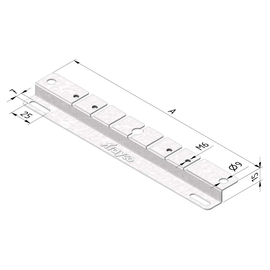 12343 Trayco MT-FWSB-100-PG Gitt. Fußb./Wand /Aufh.bügel Produktbild