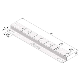 12343 Trayco MT-FWSB-100-PG Gitt. FuÃb./Wand /Aufh.bÃŒgel Produktbild