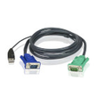 2L-5202U Aten KVM Kabel VGA Stecker / USB A Stecker   Aten SPHD15 G 1.8 m Produktbild