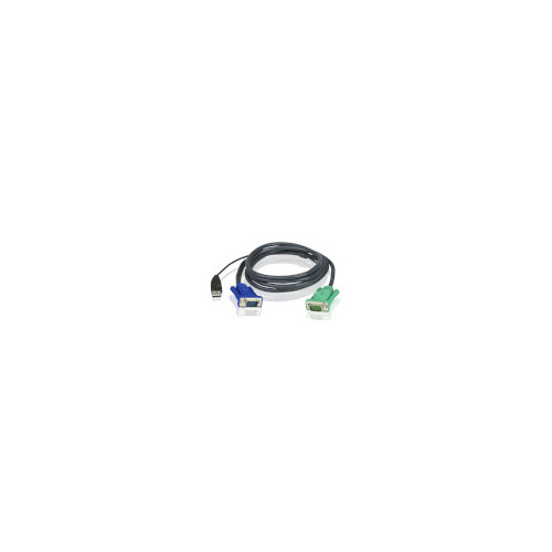 2L-5202U Aten KVM Kabel VGA Stecker / USB A Stecker   Aten SPHD15 G 1.8 m Produktbild Front View L