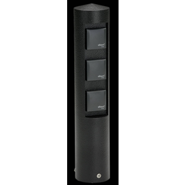 662102 Albert Leuchten Steckdosensäule, 3 fach, Alu, schwarz Produktbild front M