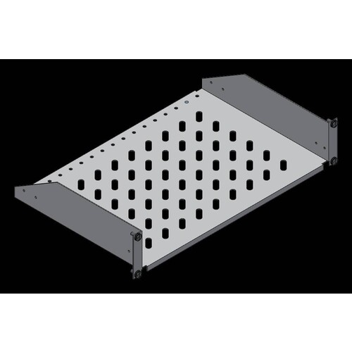 19FB-2-300-1S Mehler 19 Fachboden 2HE, geschlitzt, max. 30kg Produktbild Front View L