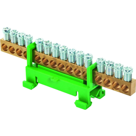 88729246 E-Term 651 S/15 GN/GE Schutzleiterklemmblock 16mm² 15pol Produktbild front M