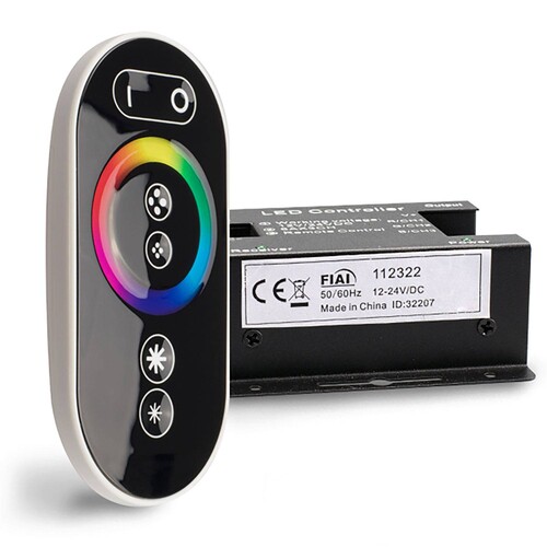 112322 Isoled Wireless touch RGB Controller, schwarz, 12 24V, 432W Produktbild