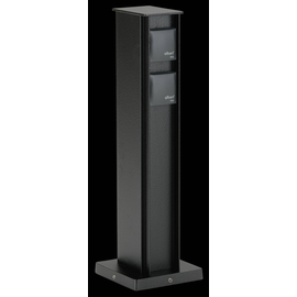 662106 Albert Leuchten Steckdosensäule, 4 fach, Alu, schwarz H 40cm Produktbild