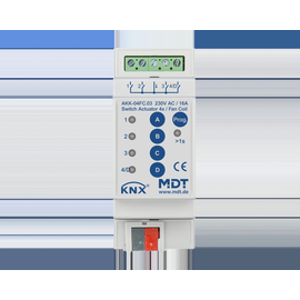 AKK-04FC.03 MDT Schaltaktor 4 fach, 2TE, REG, 16A, 70µ, 10EVG, 230VAC, Kompakt, Produktbild front M
