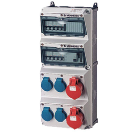 940231 Mennekes MENNEKES Steckdosen Kombi AMAXX 4 4xSSTD  2x16/5  IP 44  + Produktbild