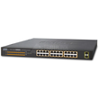 GSW-2620HP Planet 19 24 Port 10/100/1000T 802.3at POE + 2 Port 1000X Produktbild front S
