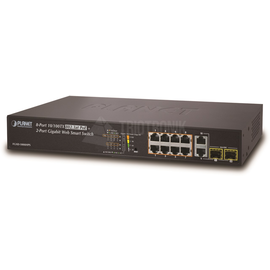 FGSD-1008HPS Planet 8 Port 10/100TX 802.3at High Power POE + 2 Port Gigabit Produktbild front M