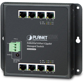 WGS-4215-8T Planet IP30, IPv6/IPv4, 8 Port 1000TP  Wall mount Managed Produktbild
