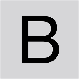 99222.013.B RZB Buchstabe B,100mm Produktbild front M