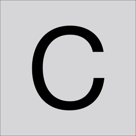 99222.013.C RZB Buchstabe C,100mm Produktbild front M