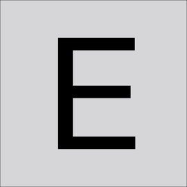 99222.013.E RZB Buchstabe E,100mm Produktbild front M