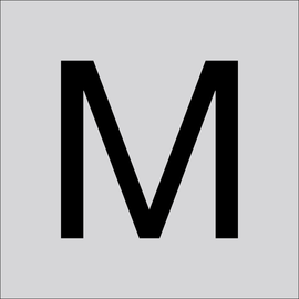 99222.013.M RZB Buchstabe M,100mm Produktbild front M