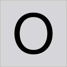 99222.013.O RZB Buchstabe O,100mm Produktbild front M