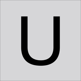 99222.013.U RZB Buchstabe U,100mm Produktbild front M