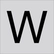 99222.013.W RZB Buchstabe W,100mm Produktbild front S