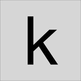 99220.003.K/K RZB Buchstabe k,40mm Produktbild front M