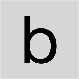 99221.003.B/K RZB Buchstabe b,60mm Produktbild front M