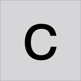 99221.003.C/K RZB Buchstabe c,60mm Produktbild front M