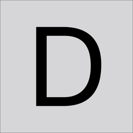 99221.003.D RZB Buchstabe D,60mm Produktbild front M