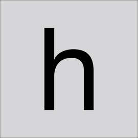 99221.003.H/K RZB Buchstabe h,60mm Produktbild front M