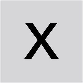 99221.003.X/K RZB Buchstabe x,60mm Produktbild front M