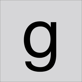 99222.003.G/K RZB Buchstabe g,100mm Produktbild front M