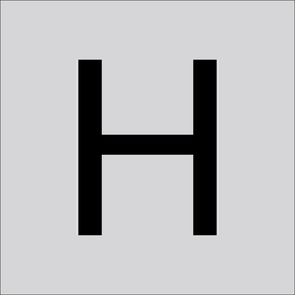 99223.003.H RZB Buchstabe H,120mm Produktbild front M