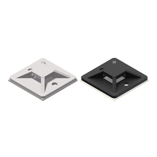 ACM130/W Procab Kabelbinderhalter selbst klebend, weiss, 30x30, 100Stk Produktbild Front View L
