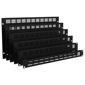 BSV03 Caymon 19Zoll Blindabdeckung 3HE mit Lüftungsschlitzen, schwarz Produktbild front M