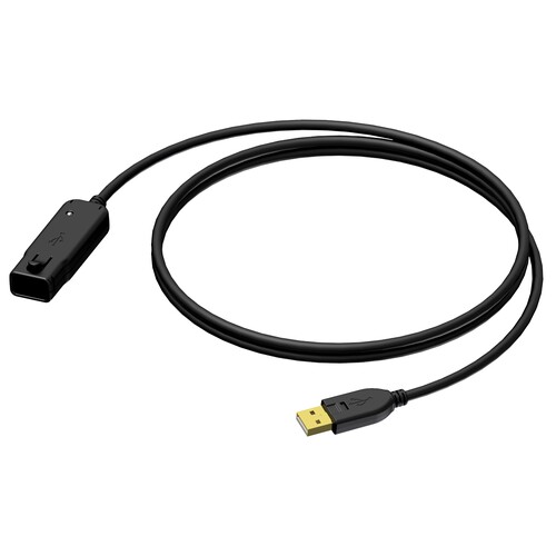 BXD602/12 Procab USB Verlängerungskabel aktiv,12m, schwarz Produktbild Front View L