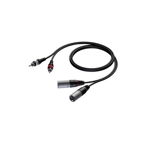 CAB701/1.5 Procab Kabel 2xXLR-Stecker zu 2x Cinchstecker 1.5M Produktbild
