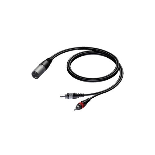 CAB703/1.5 Procab Kabel XLR-Stecker 2x Cinchstecker 1,5m Produktbild